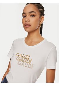 Gaudi T-Shirt 421BD64034 Biały Regular Fit. Kolor: biały. Materiał: bawełna #3