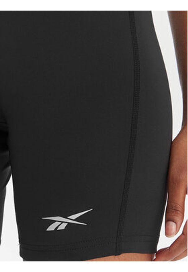 Reebok Szorty sportowe RK25607CCW Czarny Slim Fit. Kolor: czarny. Materiał: syntetyk
