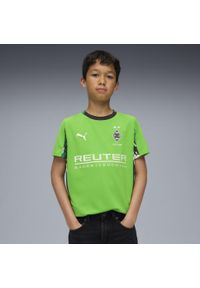 Puma - Młodzieżowa koszulka wyjazdowa Borussia Mönchengladbach 25/26 PUMA. Kolor: zielony, biały, wielokolorowy. Sport: piłka nożna
