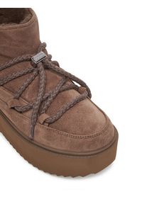 Inuikii Śniegowce Classic Low Platform 75204-004 Brązowy. Kolor: brązowy. Materiał: zamsz, skóra. Obcas: na platformie #6