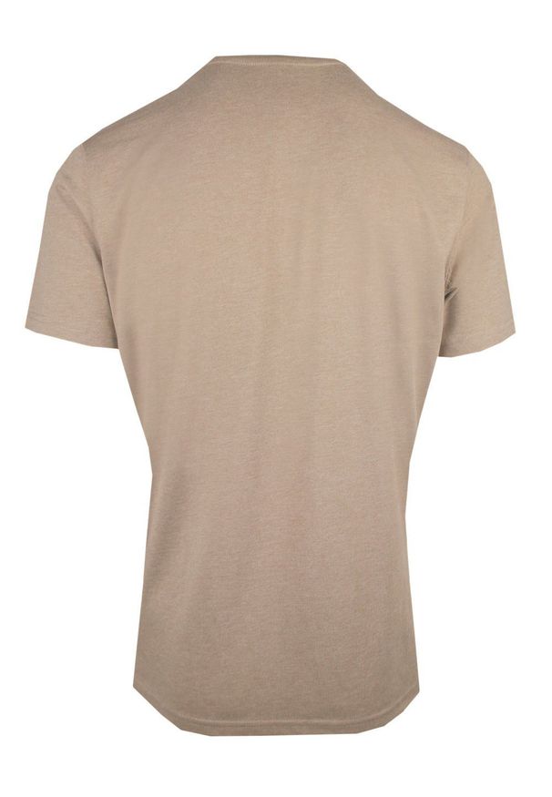 T-Shirt (Koszulka) Męska - Pako Jeans - Melanżowy Beż, Nadruk. Okazja: na co dzień. Kolor: beżowy, brązowy, wielokolorowy. Materiał: bawełna, wiskoza. Wzór: nadruk. Styl: casual
