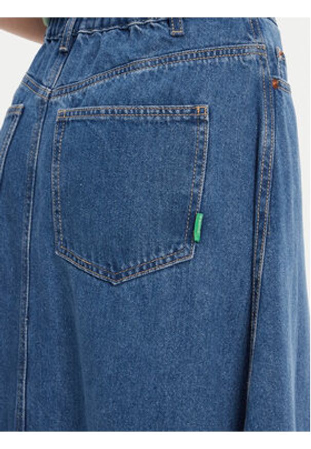 United Colors of Benetton - United Colors Of Benetton Spódnica jeansowa 43C8D004K Niebieski Regular Fit. Kolor: niebieski. Materiał: bawełna