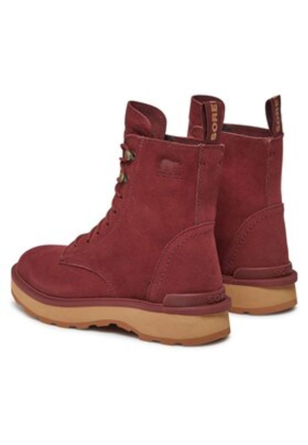 sorel - Sorel Botki Hi-Line™ Lace NL4879-681 Czerwony. Kolor: czerwony. Materiał: zamsz, skóra