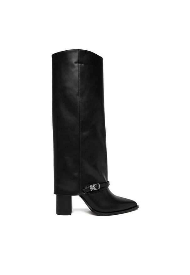 Nine West Kozaki CEO-ABRA-01 Czarny. Kolor: czarny. Materiał: materiał