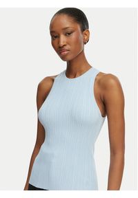 Hugo - HUGO Top Sarepla 50539890 Niebieski jasny Slim Fit. Kolor: niebieski. Materiał: syntetyk #5