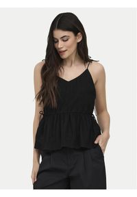 only - ONLY Top Nele 15370325 Czarny Regular Fit. Kolor: czarny. Materiał: wiskoza #1