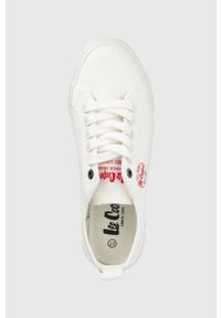 Lee Cooper tenisówki damskie kolor biały. Nosek buta: okrągły. Zapięcie: sznurówki. Kolor: biały. Materiał: guma #2