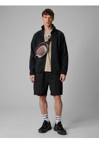 4f - 4F T-shirt regular z nadrukiem męski - beżowy XXL. Okazja: na co dzień. Kolor: beżowy. Materiał: dzianina, bawełna. Wzór: nadruk. Styl: casual #2