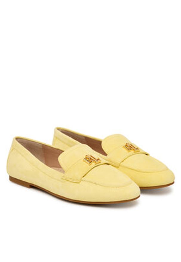 Lauren Ralph Lauren - LAUREN RALPH LAUREN Lordsy 802946809015 Żółty. Kolor: żółty. Materiał: skóra, zamsz