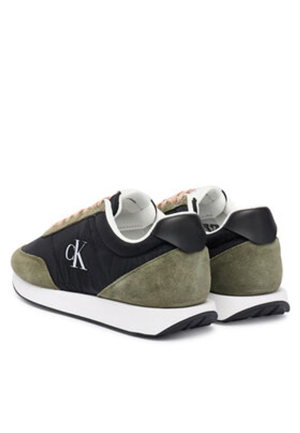 Calvin Klein Sneakersy Retro Runner Lace Up Nylon Mg YW0YW01990 Czarny. Kolor: czarny. Materiał: materiał