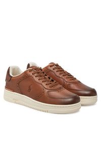 Polo Ralph Lauren Sneakersy Masters Court 809960990002 Brązowy. Kolor: brązowy. Materiał: skóra