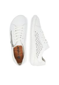 Rieker Sneakersy 52824-80 Biały. Kolor: biały. Materiał: skóra