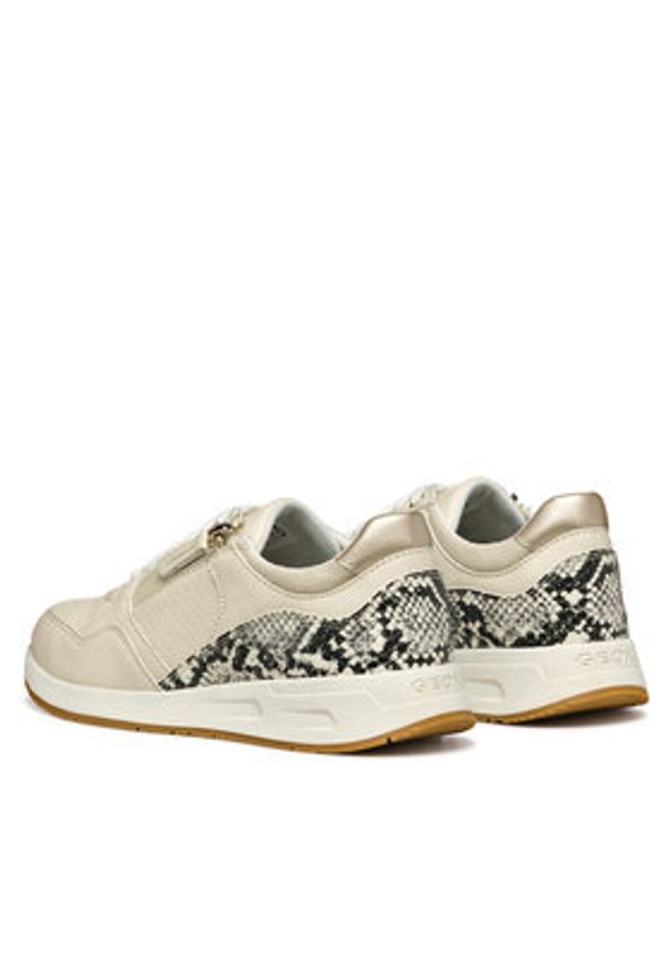 Geox Sneakersy D Bulmya D36NQB 0BCAR C1056 Beżowy. Kolor: beżowy. Materiał: skóra