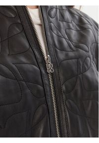 Hugo - HUGO Kurtka skórzana Lesana 50542331 Czarny Relaxed Fit. Kolor: czarny. Materiał: skóra #3