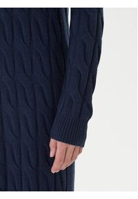 TOMMY HILFIGER - Tommy Hilfiger Sukienka dzianinowa WW0WW46429 Granatowy Slim Fit. Kolor: niebieski. Materiał: wełna #3