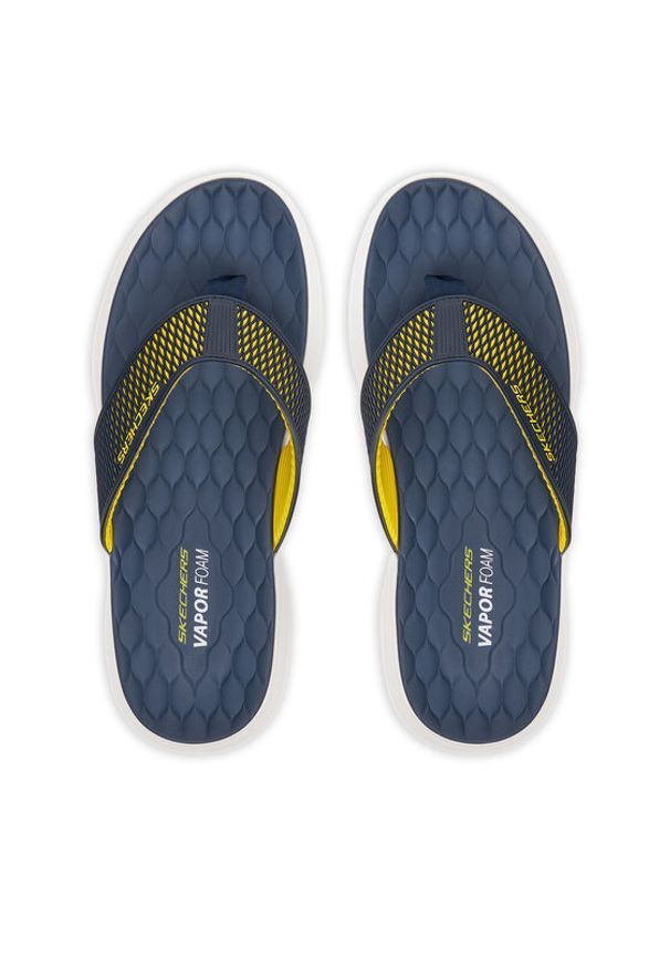 skechers - Skechers Japonki Vapor Foam Sandal-Sayto 232894/NVYL Granatowy. Kolor: niebieski. Materiał: materiał