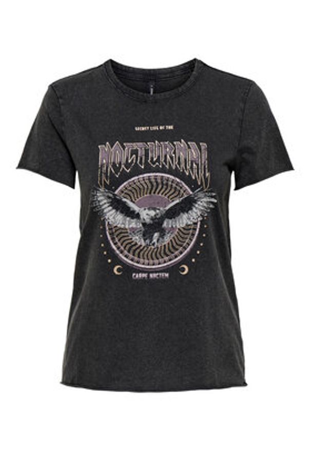 only - ONLY T-Shirt Lucy 15215721 Czarny Regular Fit. Kolor: czarny. Materiał: bawełna