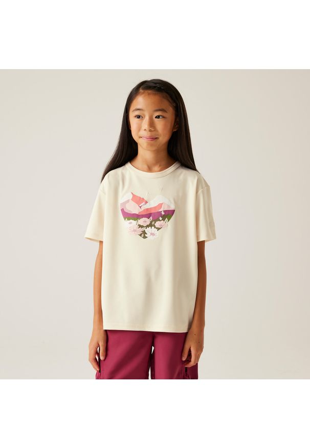 Regatta - Koszulka turystyczna dziecięca Alvarado IX. Kolor: biały. Materiał: poliester. Sport: turystyka piesza