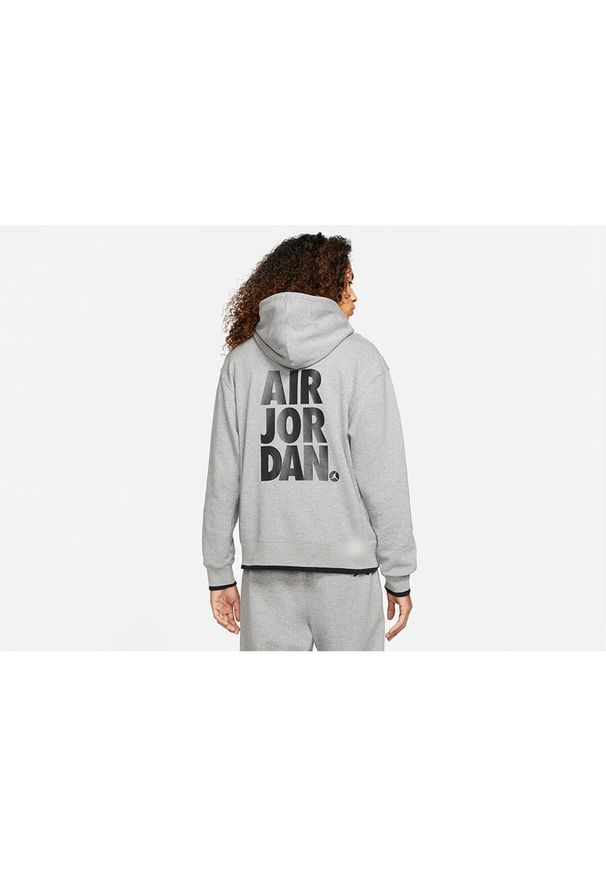 Nike - Bluza męska nike air jordan jumpman classics fleece pullover hoodie carbon. Kolor: szary. Sport: bieganie