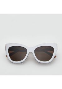 Reserved - Okulary przeciwsłoneczne - Biały. Kolor: biały