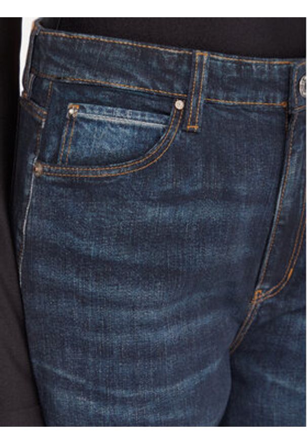 Guess Jeansy W5YA1A D0213 Granatowy Wide Leg. Kolor: niebieski