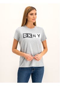 DKNY Sport T-Shirt DP8T5894 Szary Regular Fit. Kolor: szary. Materiał: bawełna. Styl: sportowy #5