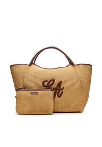 Emporio Armani Torebka EW001008 AF25819 M1334 Brązowy. Kolor: brązowy. Materiał: skórzane #5