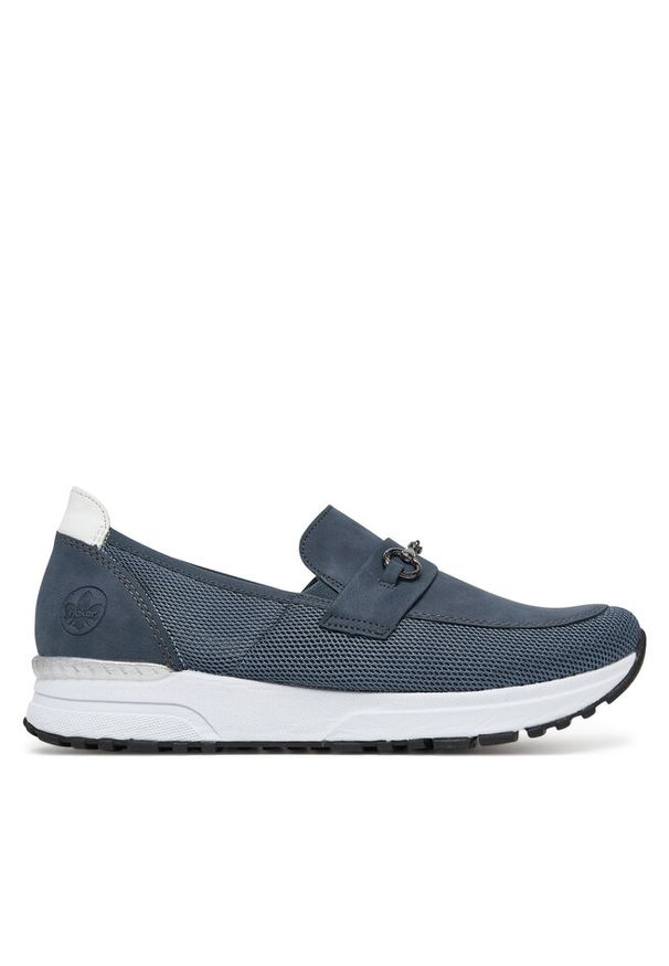 Półbuty Rieker. Kolor: niebieski