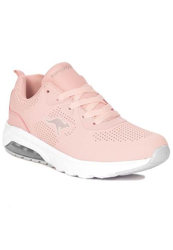 Buty do chodzenia damskie KangaRoos 392676158. Zapięcie: sznurówki. Kolor: różowy. Materiał: syntetyk, materiał. Szerokość cholewki: normalna. Sport: turystyka piesza