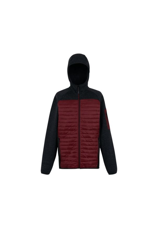 Kurtka hybrydowa Regatta Newhill. Kolor: czarny, czerwony, wielokolorowy. Materiał: puch. Sport: turystyka piesza