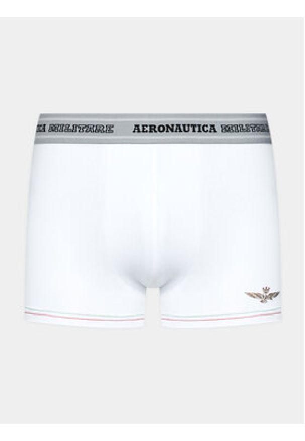 Aeronautica Militare Komplet 2 par bokserek AM1UBX004 Biały. Kolor: biały. Materiał: bawełna