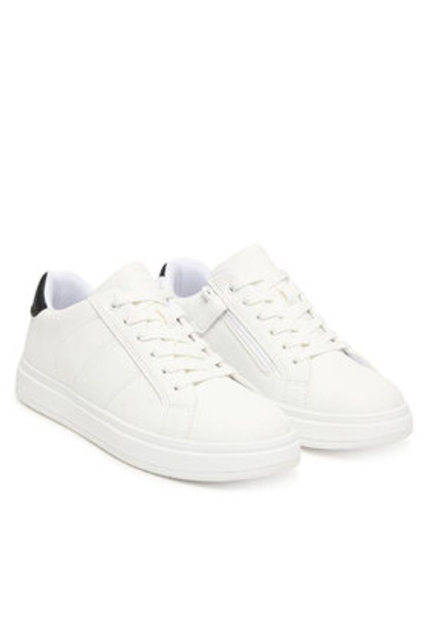 Calvin Klein Sneakersy Low Cut Lace-Up V3X9-83293-1355 D Biały. Kolor: biały. Materiał: skóra