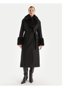 TwinSet - TWINSET Płaszcz zimowy 252TT2040 Czarny Regular Fit. Kolor: czarny. Sezon: zima #1