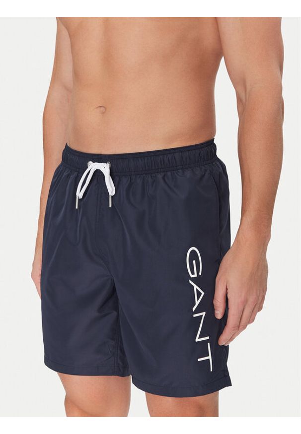 GANT - Gant Szorty kąpielowe 920006300 Granatowy Regular Fit. Kolor: niebieski. Materiał: syntetyk