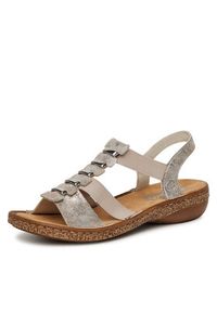 Rieker Sandały 62850-90 Szary. Kolor: szary. Materiał: syntetyk #6
