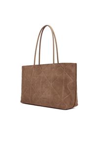 Calvin Klein Torebka Emblem Aop Embossed Suede Tote LV04F3334G Beżowy. Kolor: beżowy. Materiał: skórzane, zamszowe #2