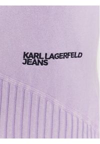 Karl Lagerfeld Jeans Kardigan A3W18010 Fioletowy Slim Fit. Kolor: fioletowy. Materiał: bawełna #3