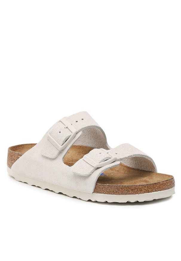 Birkenstock Klapki Arizona Bs 1024516 Beżowy. Kolor: beżowy. Materiał: skóra, zamsz