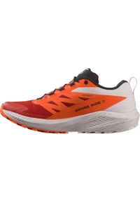 salomon - Buty do biegania męskie Sense Ride 5. Kolor: biały, czerwony, wielokolorowy, pomarańczowy