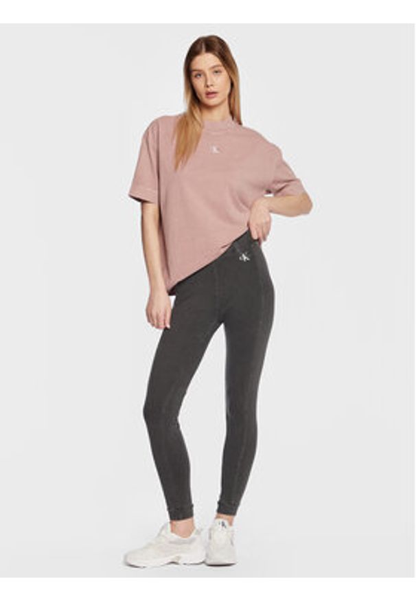 Calvin Klein Jeans Legginsy J20J220542 Szary Slim Fit. Kolor: szary. Materiał: bawełna