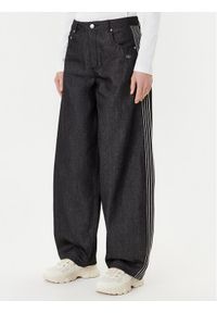 Adidas - adidas Jeansy Premium Essentials JV7773 Czarny Wide Leg. Kolor: czarny