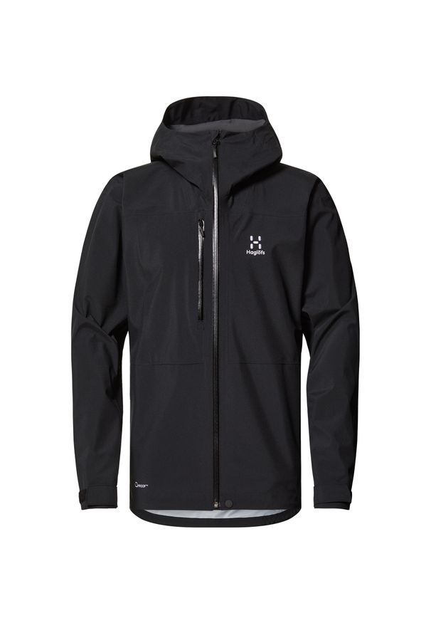Kurtka wodoodporna Haglöfs Front. Kolor: czarny. Sport: turystyka piesza