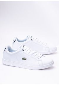 Sneakersy męskie białe Lacoste Carnaby BL21 741SMA0002-042. Kolor: biały. Materiał: dzianina. Sezon: lato. Sport: bieganie #1