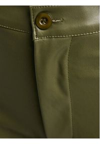 Brave Soul Spodnie z imitacji skóry LTRW-225MILEYKHA Khaki Regular Fit. Kolor: brązowy. Materiał: skóra #3
