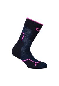 Skarpety trekkingowe CMP WOOL MID. Kolor: niebieski, wielokolorowy, czarny. Materiał: wełna. Sport: outdoor, turystyka piesza #1