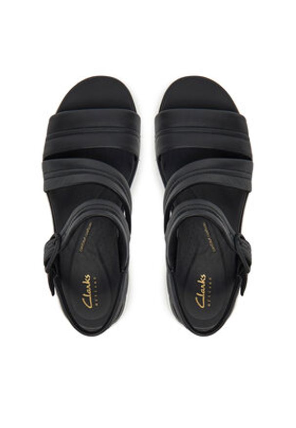 Clarks Sandały Tuscan Strap 26181473 Czarny. Kolor: czarny. Materiał: skóra