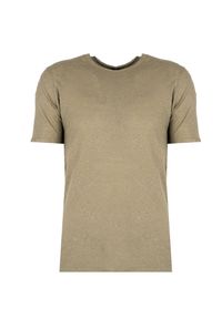 Xagon Man T-Shirt "Lino" | P2308 2JX 2405 | Mężczyzna | Wojskowa Zieleń, Zielony. Okazja: na co dzień. Kolor: zielony. Materiał: len, bawełna. Styl: militarny