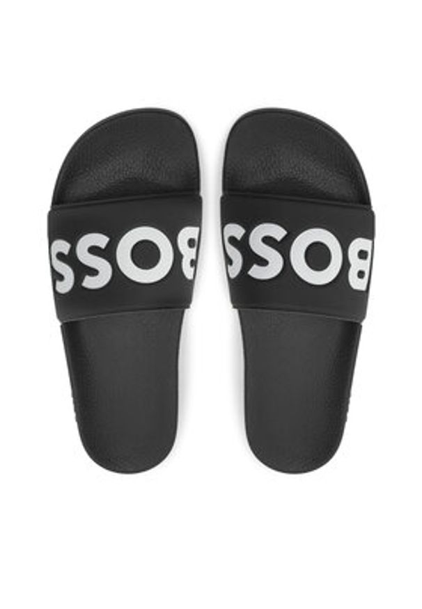 BOSS Klapki Aryeh 50536835 Czarny. Kolor: czarny. Materiał: skóra