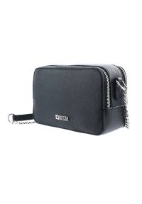 Big Star Accessories - Torebka damska Big Star, materiał syntetyczny z regulowanym paskiem na metalowym łańcuchu oraz komorą główną zamykaną na zamek, czarna, II574083. Kolor: czarny. Materiał: skórzane. Styl: casual, elegancki. Rodzaj torebki: na ramię #4
