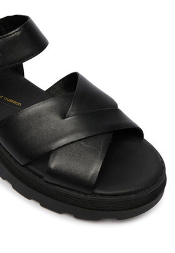 Clarks Sandały Orinoco3 Cross 26186091 Czarny. Kolor: czarny. Materiał: skóra